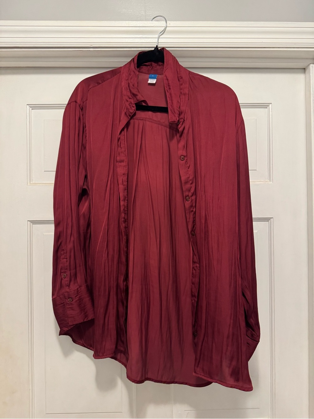 Old Navy Red Button-Down Shirt
